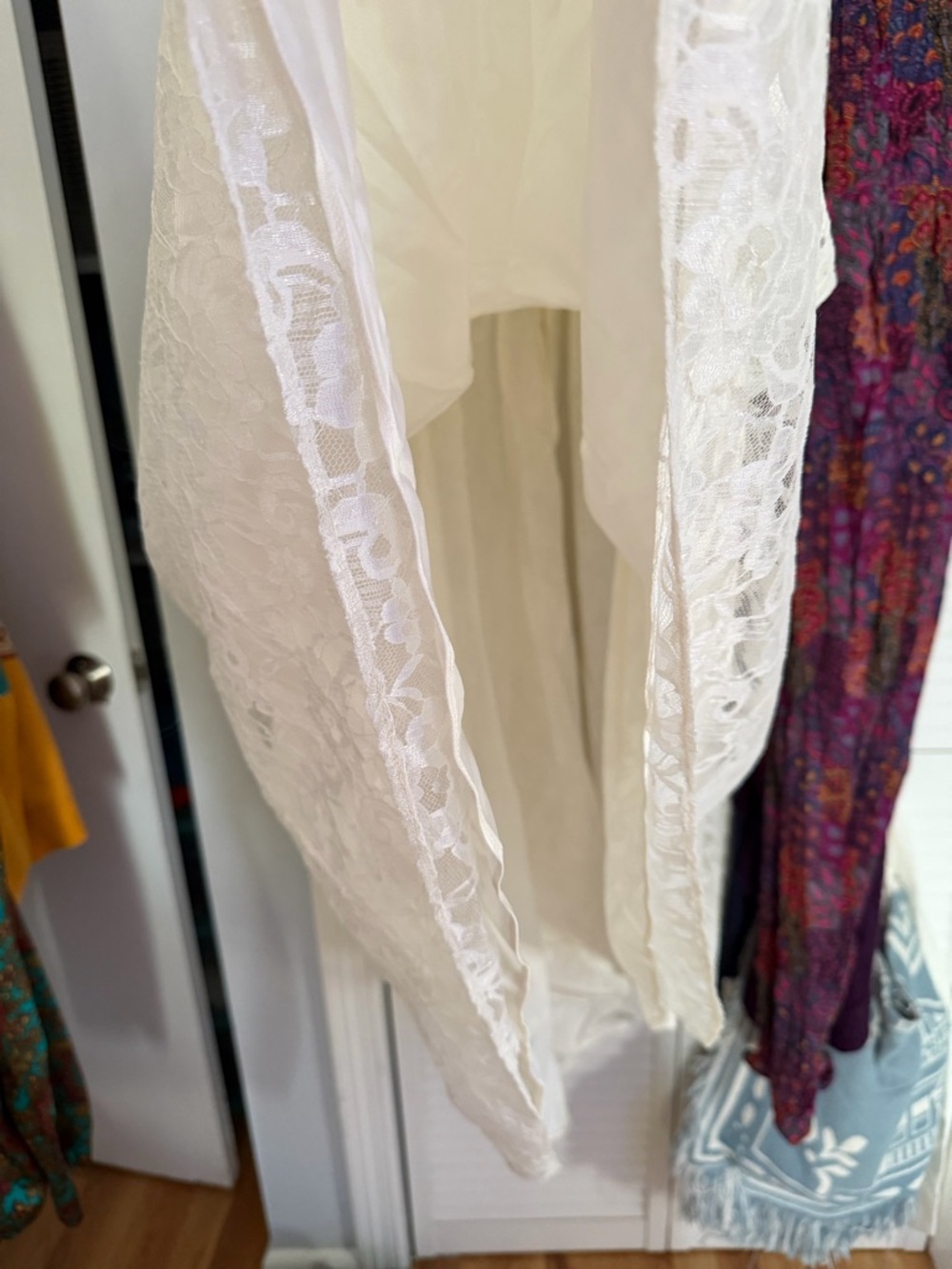 Vintage Alfred Angelo Cream Bridal Gown Romantic Lace bow detail - Picture 7 of 9